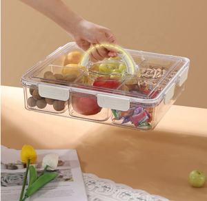Paquete de 7 Bandejas Transparentes de Plástico PET para Frutas, Portátiles, para Cocina, Sala de Estar, Refrigerador, Almacenamiento y Organización de Alimentos - Product Image 2