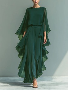 Mono de malla <span class=keywords><strong>estilo</strong></span> bohemio para mujer, con media cremallera, bordado de encaje, manga larga, <span class=keywords><strong>estilo</strong></span> occidental, <span class=keywords><strong>ropa</strong></span> islámica - Product Image 3