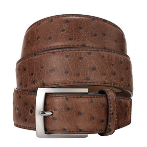 Cinturón de cuero <span class=keywords><strong>PU</strong></span> de aspecto vintage en relieve con patrón de avestruz de alta calidad de diseño gratuito - Product Image 4