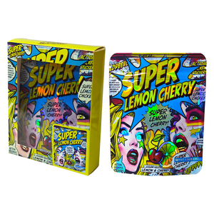 Sacs Mylar Premium 3,5g en stock, anti-odeur, refermables, holographiques, découpés sur mesure, emballage Ziplock, sacs Mylar personnalisés avec boîte - Product Image 1