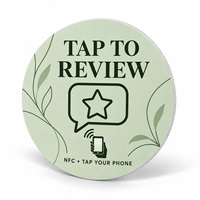 Plaque de commentaires NFC ronde personnalisée en gros, panneau de retour d'information sans contact pour les entreprises