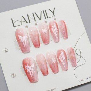 RONIKI <span class=keywords><strong>Faux</strong></span> Ongles Courts Arrondis à Presser, Sûrs pour le Travail Quotidien, Réutilisables, en Gel, Manucure Simple pour Femmes - Product Image 3