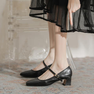 Zapatos Unisex de Tacón de Aguja de Cuero Genuino con Forro de Malla Calada, de Moda, Cómodos y con Punta, Novedad 2026 - Product Image 6