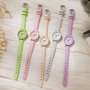Women's leather <b>watch</b> strap, simple and elegant color <b>watch</b> - Product Image 3