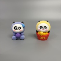 Boîte mystère Panda en PVC floqué, série XiaoQ Food Fun, jouet mystère animal mignon au design original, idéal pour les enfants