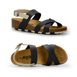 Women's Platform Sandal <b>Shoes</b> New Design Latest Waterproof Footwear Buckle Cross Strap <b>Wedge</b> Ladies Sandals Ni01 - Product Image 1