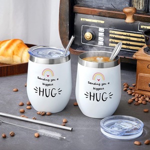 Vaso Térmico de Acero Inoxidable de Doble Pared de 12oz Personalizable, <span class=keywords><strong>Taza</strong></span> de Vacío 304 con Tapa, Logotipo Personalizado, Venta al por Mayor, para Té y Café - Product Image 3