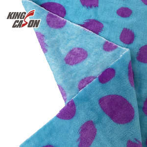 Nhà Cung Cấp Vải KINGCASON Cọ Hai Mặt Poly 100 Vải Nỉ <span class=keywords><strong>Flannel</strong></span> Mềm Mại Thoải Mái In Hình Trái Tim Tùy Chỉnh Cho Trẻ Em - Product Image 3