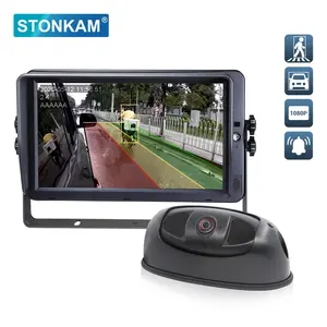 מערכת מצלמות רוורס STONKAM AI עם ניטור נקודה עיוורת עמיד למים IP69K למשאיות עבור אוטובוסים וציים לבנייה