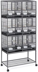 Les grandes cages d'élevage de perroquets multicouches en métal direct d'usine avec isolation jumelée par roues peuvent être déplacées Type de fermeture à bouton - Product Image 6