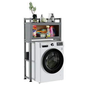 2 tingkat penyimpanan mesin cuci rak utilitas atas pencuci Toilet rak penyimpanan pengering kamar mandi pengatur rak hemat tempat