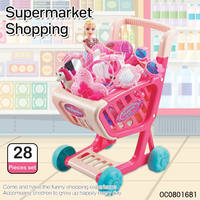 Ensembles de poupées de mode pour enfants, chariot de courses en plastique pour filles, trousse de maquillage, jouets pour filles