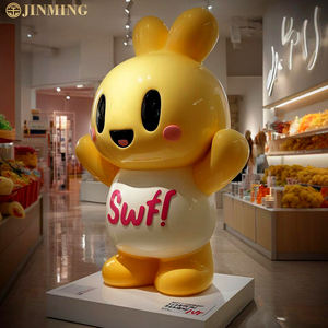 Figurine di scultura in fibra di vetro del fumetto, sculture astratte del topo e dodici ornamenti di scultura dello zodiaco cinese - Product Image 3