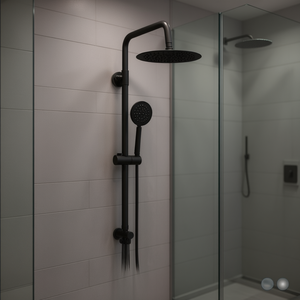 Colonne de douche Poseidon noir mat, longueur 38,2 cm, largeur 80,5 cm, système de douche - Product Image 3