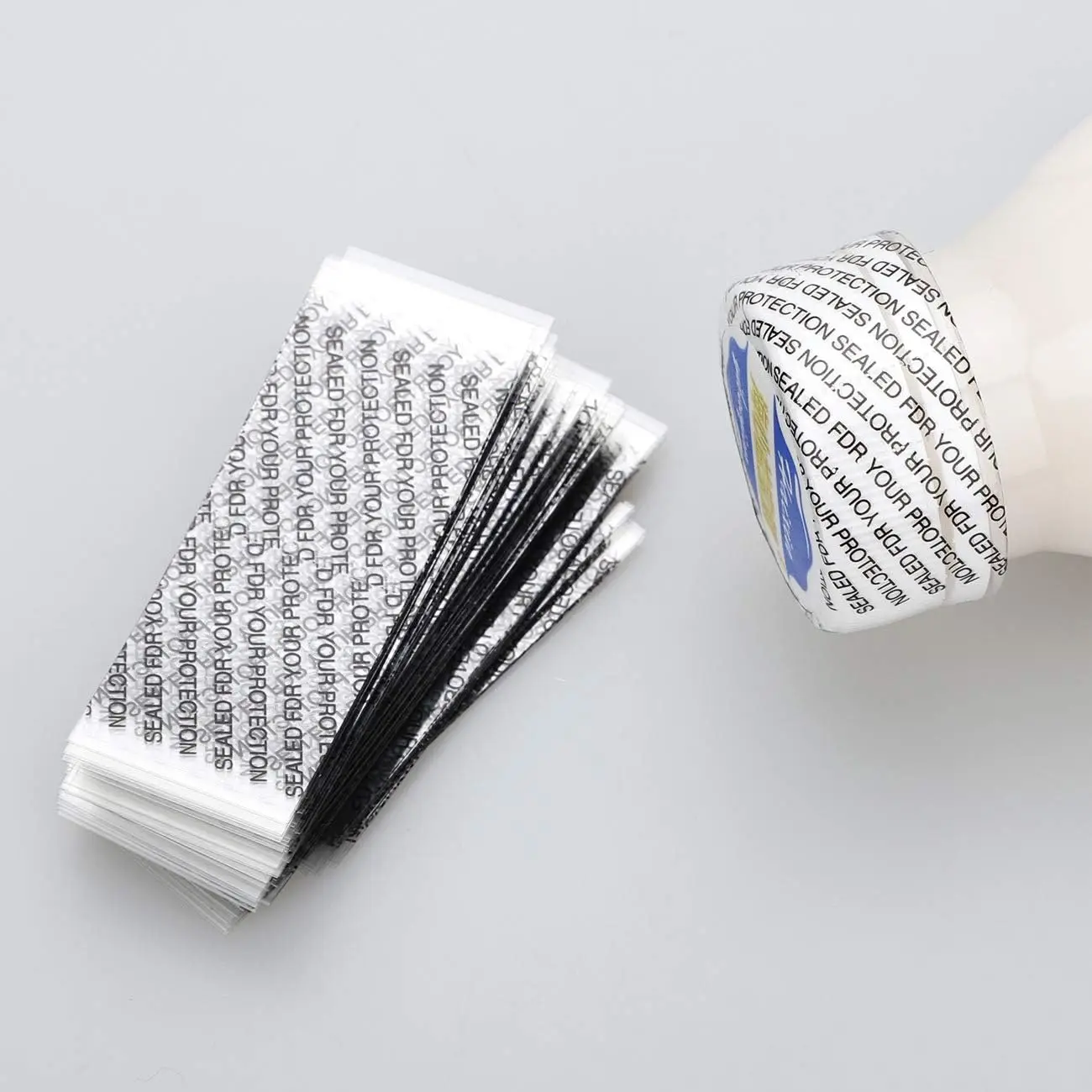 Custom Size PVC Heat Sensitive Shrink Wrap Bands Clear Cap Seal Shrink Label for Plastic Bottles Glass Jars Neck Perforated