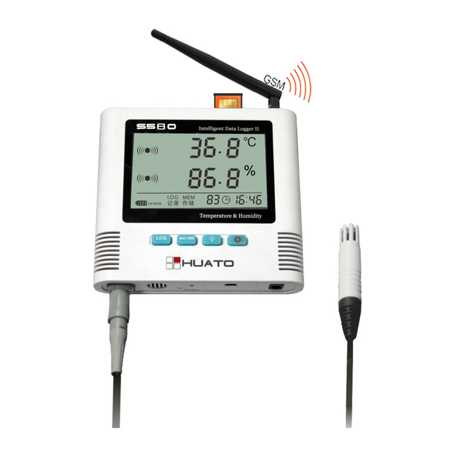 S580-EX-GSM Temperature Humidity Datalogger 0.2°C Accuracy GSM Data Logger with Alarming Function -40°C to 85°C,0-100%RH
