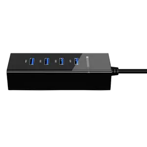 Venta al por mayor de fábrica 4 en 1 USB3.0 USB2.0 adaptador de estación de acoplamiento concentradores de carga Usb de 4 puertos para computadora