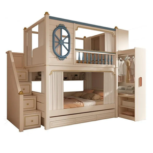 Lit superposé moderne tout en <span class=keywords><strong>bois</strong></span> massif pour enfants, garçons <span class=keywords><strong>et</strong></span> filles, économique, avec couchette escamotable haut-bas, pour <span class=keywords><strong>chambre</strong></span> à coucher <span class=keywords><strong>et</strong></span> école - Product Image 6