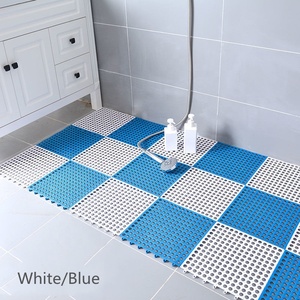 BM001 Color Matching Plastic Anti Slip Bathroom Carpet Mat Home Kitchen Square Mat 30*30 cm