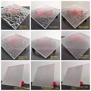 Tablero de rayas acrílicas transparente Patrón de piedra Placa de plexiglás coloreada Espesor de corte y ancho Procesamiento de ondulación de agua - Product Image 4