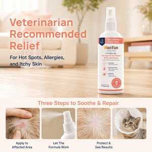 Spray OEM pour chiens : Soin cutané, soulagement des allergies et des démangeaisons, traitement cicatrisant et anti-inflammatoire pour animaux de compagnie (Marque privée) - Product Image 2