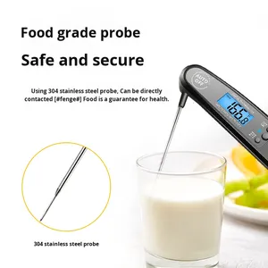 Wholesale Fast & Accurate Digital Food <b>Thermometer</b> Instant Read Meat with Backlight for Grilling Baking - Product Image 4