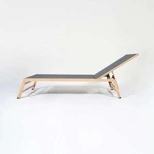 Extérieur Grain de <span class=keywords><strong>Bois</strong></span> Fer Tube Portable Camp Pliable Soleil <span class=keywords><strong>Lit</strong></span> Moderne Jardin Meubles Coastal Beach Chaise Lounge - Product Image 5