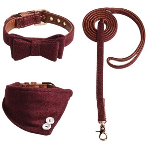 Nuevo <span class=keywords><strong>Collar</strong></span> Británico de Lana de Tres Piezas para Perro y Gato con Diseño a Cuadros y Cierre de Hebilla Extensible - Product Image 2