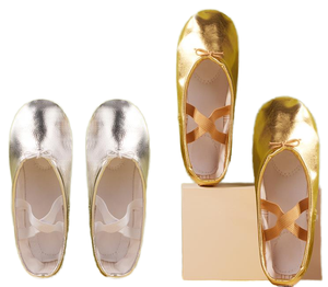 <span class=keywords><strong>Zapatillas</strong></span> <span class=keywords><strong>de</strong></span> <span class=keywords><strong>Ballet</strong></span> <span class=keywords><strong>Doradas</strong></span> con Suela Partida <span class=keywords><strong>de</strong></span> PU, Suaves y Planas, para Yoga, Gimnasia, <span class=keywords><strong>Ballet</strong></span> y Danza, para Niños y Niñas Pequeñas - Product Image 2