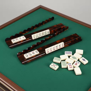 Regla de Mahjong Acrílica, Estilo Americano, Magnética, Transparente, Color Carey, Juego de 4 Piezas - Product Image 4