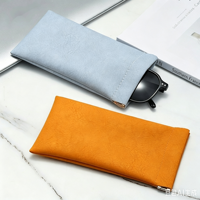 Étui à lunettes portable BOX07, pochette de rangement pour lunettes de soleil avec clip à ressort à fermeture automatique, étui à lunettes doublé doux anti-écrasement de qualité supérieure