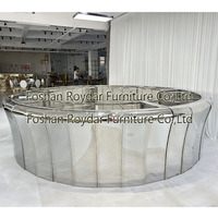 Mobilier de table de bar moderne de luxe en Offre Spéciale design circulaire bar de location rond incurvé pour banquet de mariage