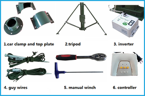 Mástil Telescópico Eléctrico de 6m a 15m con Motor para Cámaras de CCTV, Antenas y Equipos de Comunicación - Product Image 4
