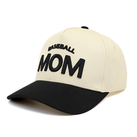 Gorra de Béisbol Premium de Dos Tonos con Bordado 3D en Relieve, Gorra de Béisbol Estructurada de Algodón, Gorra Deportiva Informal para Uso Diario