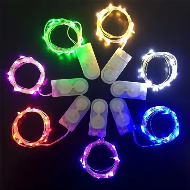 1M Battery Operated LED Fairy Lights Copper Wire Firefly Starry Lights Waterproof Mini String Lights Indoor/Outdoor Christmas