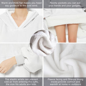 Sudadera con capucha <span class=keywords><strong>Original</strong></span> de fábrica, prenda de vestir gigante, <span class=keywords><strong>personalizada</strong></span>, de franela, forro polar, Sherpa, de gran tamaño - Product Image 4