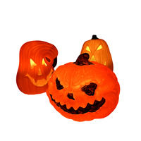 Décorations d'Halloween en plastique pour l'extérieur, lanternes de citrouille d'Halloween à LED lumineuses pour les fêtes
