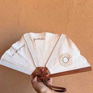 Abanicos Plegables de Mano, Abanicos de Lona y Madera Vintage, Abanicos Blancos Artesanales para Bodas, Fiestas y Decoración del Hogar - Product Image 5