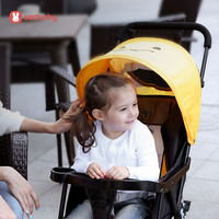 QQ3-Bee de luxe léger 2-en-1 jaune bébé poussette été utilisation facile pliant bébé chariot