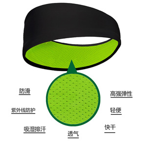 Bandeau tricoté rayé en spandex et polyester, fin, à séchage rapide, pour le sport en plein air, pour femmes - Product Image 3