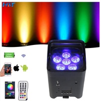 Projecteur de lumière, avec batterie sans fil, 18w, 6x18w, uv, lumière noire, 6x