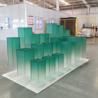 Fabricant de fabrication acrylique sur mesure OEM, socle carré en plexiglas, support de piédestal en acrylique