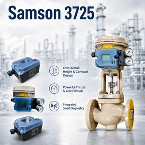 Corps de vanne à soupape sphérique OEM Samson 3241, actionneur pneumatique 3277 avec positionneur de vanne intelligent HART 3725 - Product Image 1