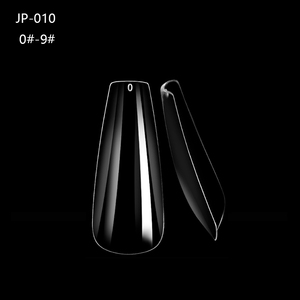 Long Ballet Trapezoid Clear ABS <b>Nail</b> Tips Ultra Thin No Trace Artificial <b>Nails</b> for Salon - Product Image 1