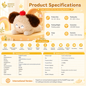 Peluche AI Chien Géant Allongé à Oreilles Bouclées Apple 3 Modèles IA ChatGPT Encyc. Clone vocal avec mémoire longue durée pour plus de 50 langues Module TUYA T5 - Product Image 5