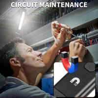 Lámpara de Trabajo Magnética de Aluminio RGB Recargable, Regla, Bolígrafo LED Multifuncional con Herramientas Integradas, Linterna Impermeable, Portátil para Oficina