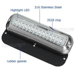 42LED Boat <b>Light</b> <b>Underwater</b> Marine Transom <b>Lights</b> Stainless Steel Housing Waterproof IP68 Surface Mount - Product Image 3