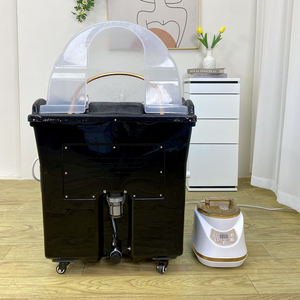 Europäischer Lagerbestand Schwarz Kostenloser Versand Japanisches Tragbares Kopfwaschbecken Wassertherapie Mit Dampf Haarwäsche Friseursalons - Product Image 2