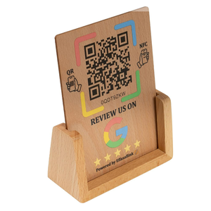 16 Years Custom 13.56Mhz <strong>Smart</strong> NFC Cards RFID Wood Google Review Card QR <strong>Code</strong> Wooden Hotel Card Nfc Social Media Reviews Stand - Product Image 4