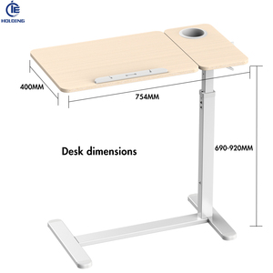 Escritorio de oficina vertical con resorte mecánico de altura ajustable en forma de C portátil para oficina ColorHome personalizado con ruedas - Product Image 2